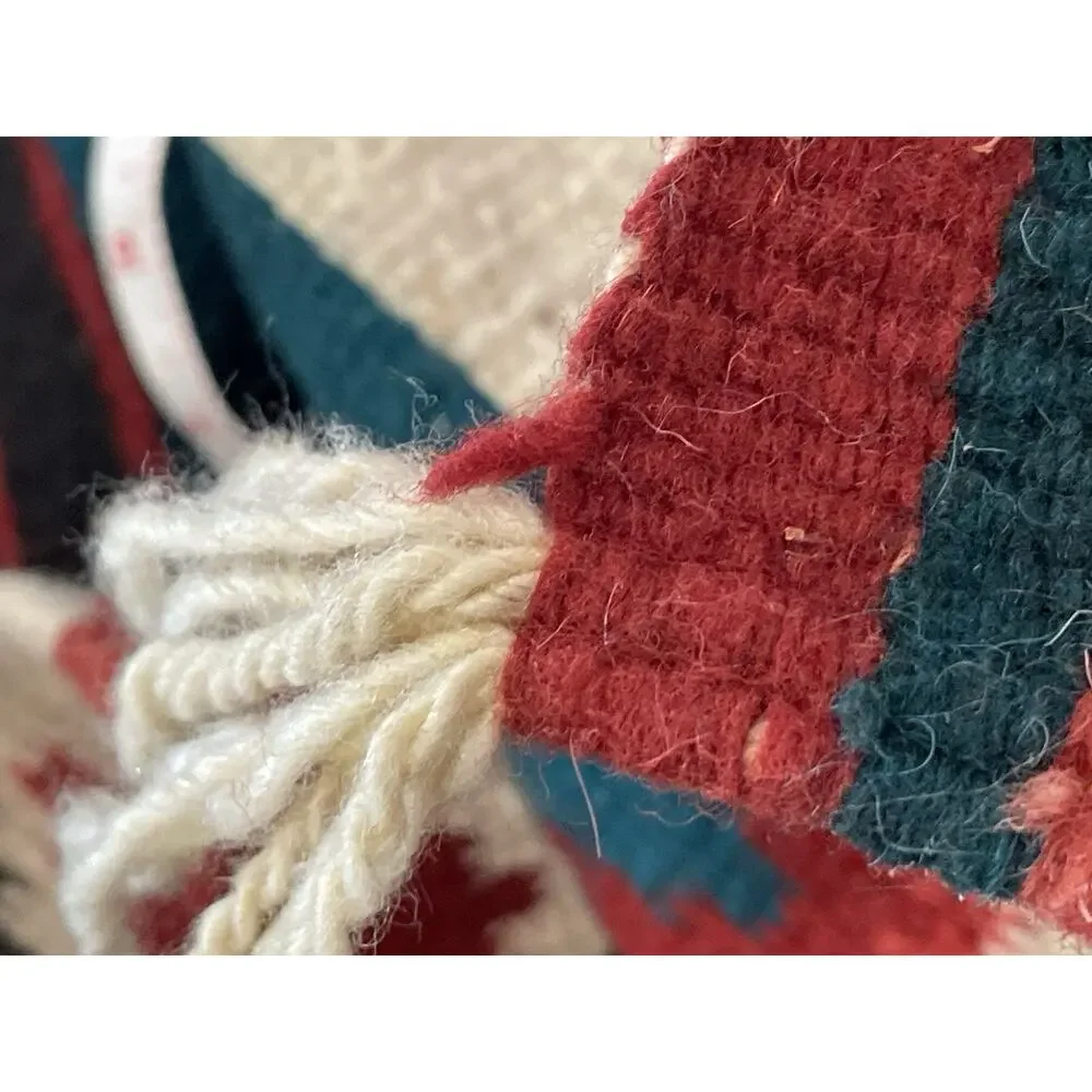 4x7 ft Southwestern Navajo Style Wool Tribal Mexican Chief Blanket